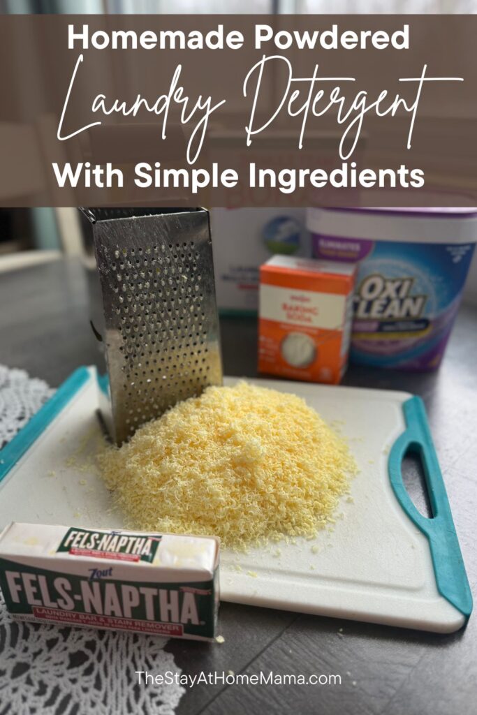 Homemade Powdered Laundry Detergent With Simple Ingredients